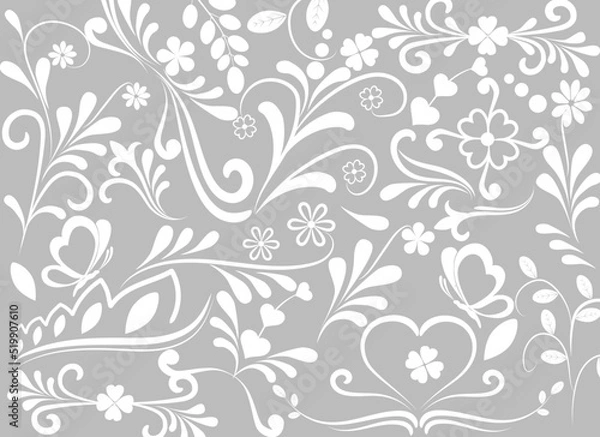 Obraz Background with ornamental flowers