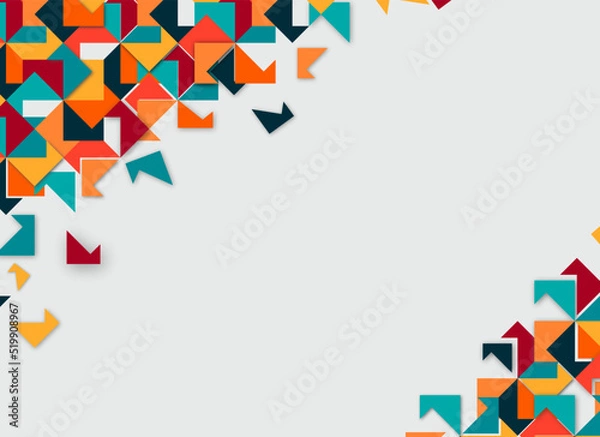 Obraz White background with colorful geometric figures
