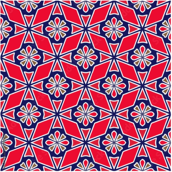 Obraz Seamless vector pattern. Background texture in geometric ornamental style.Repeat background.