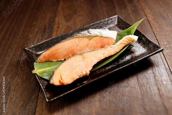 Obraz Baked salmon on the table
