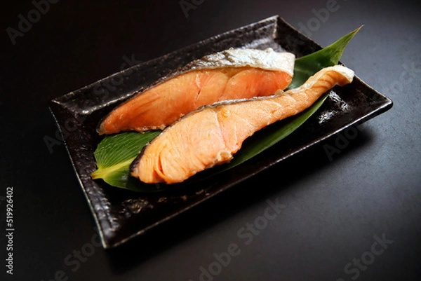 Obraz Baked salmon on the table
