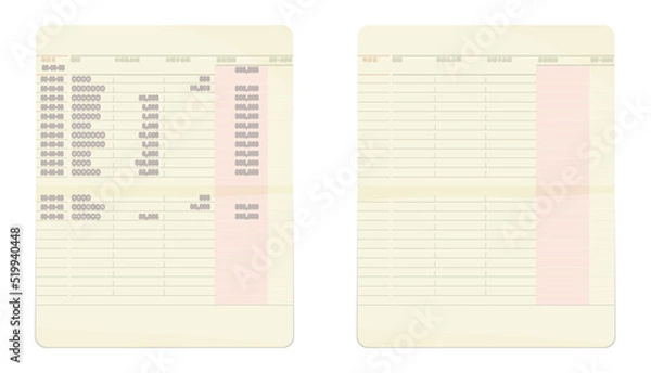 Obraz 開いた状態の通帳