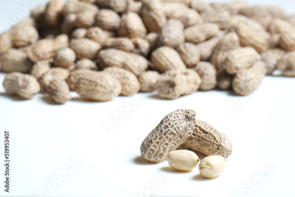 Obraz Peanuts on white for background