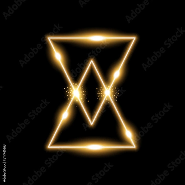 Fototapeta triangle light effect, laser, sand watch