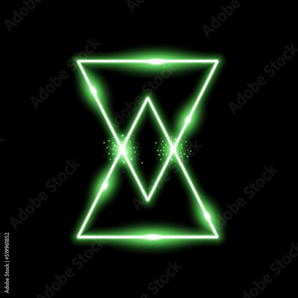 Fototapeta triangle light effect, laser, sand watch