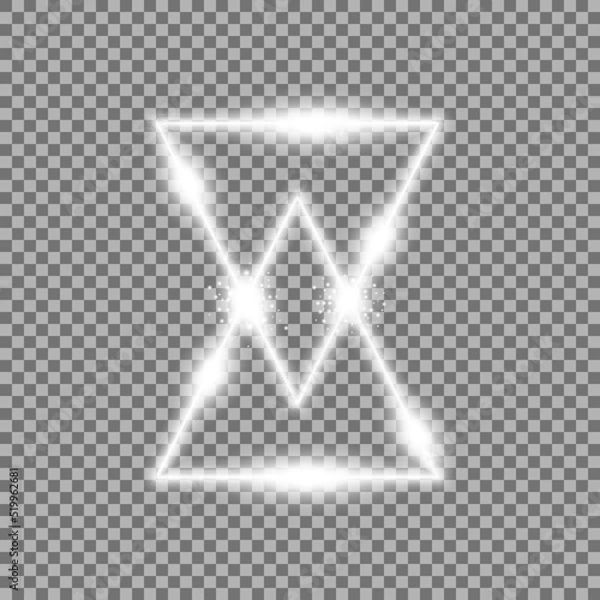 Fototapeta triangle light effect, laser, sand watch