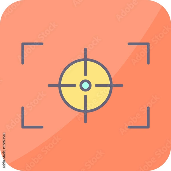 Fototapeta Unique Focus Horizontal Vector Icon