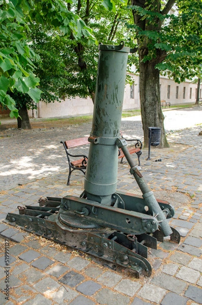 Obraz authentic mortar exposed on the street