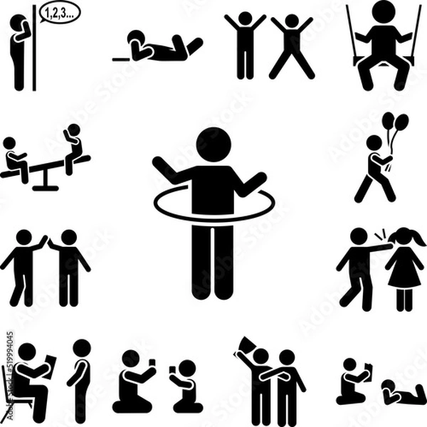 Obraz Child, play, hoop, enjoy icon in a collection with other items