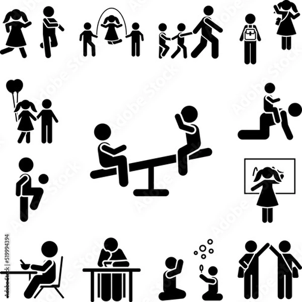 Obraz Child, children, play, seesaw, enjoy icon in a collection with other items