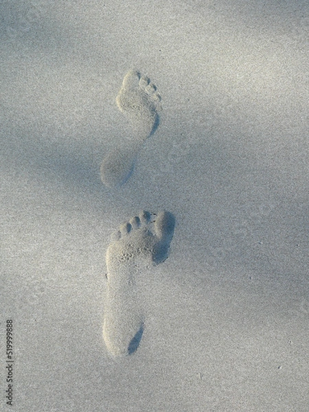 Obraz Footprints in the sand at a beach