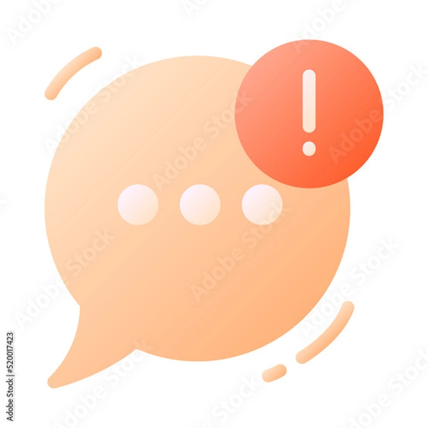 Fototapeta Warning Chat Illustration