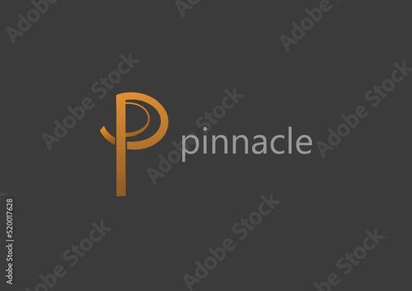 Fototapeta abstract, alphabet or letter P logo concept, hand-drawn abstract, creative vector logo for any business.Letter P Logo. P Letter Design, brand identity,