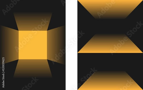 Obraz box light and shadow vector orange background cover, banner etc