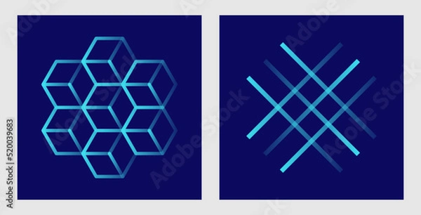 Obraz cube 3d background vector, suitable for banner or social media post