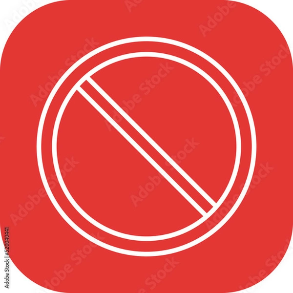 Fototapeta Prohibited Vector Icon