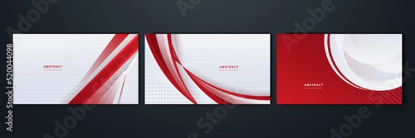 Fototapeta Modern red and white abstract background