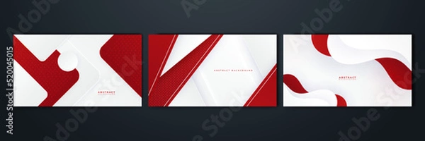 Obraz Modern geometric abstract red and white background
