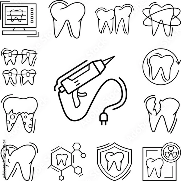 Fototapeta Sealants tool icon in a collection with other items