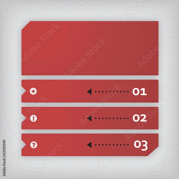 Fototapeta Option labels - progress background - product choice or versions