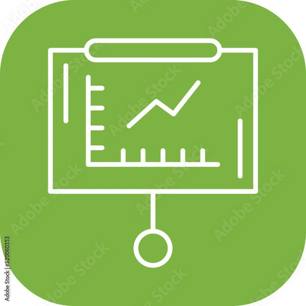 Fototapeta Line Graph Icon