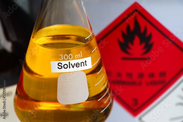 Fototapeta solvent , a chemical used in laboratory or industry