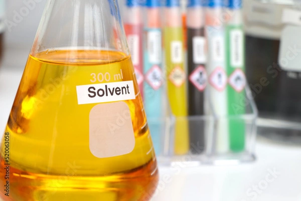 Fototapeta solvent , a chemical used in laboratory or industry