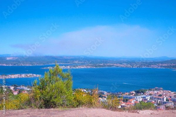 Obraz Smoke in the distance from Sète/Fumée au loin depuis Sète