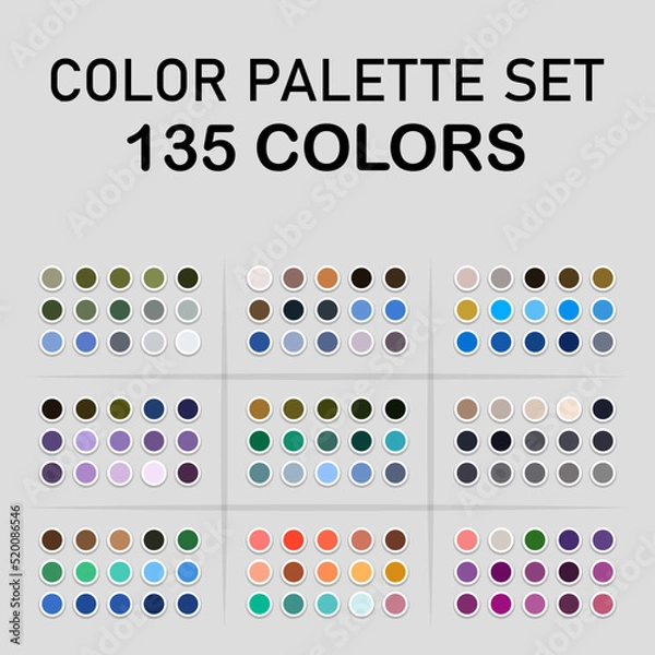 Obraz Big colors set. Color palette. Beautiful color combinations. Vector