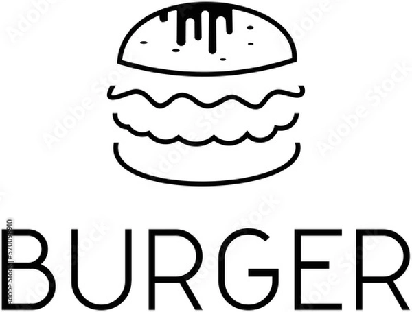 Obraz burger logo