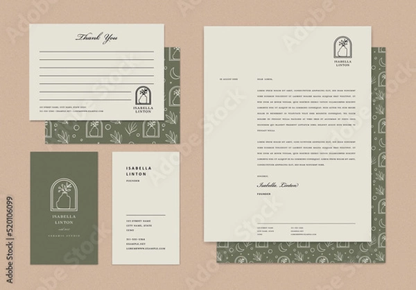 Obraz Business Stationary Layout Design Set