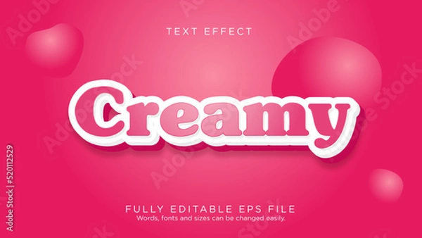 Fototapeta Creamy Logo Text Effect Font Type