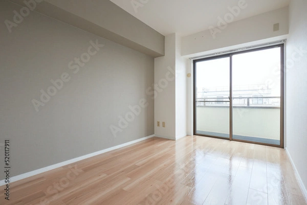 Fototapeta 空の部屋　室内写真　窓付き