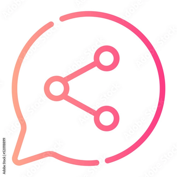 Fototapeta Shared gradient icon