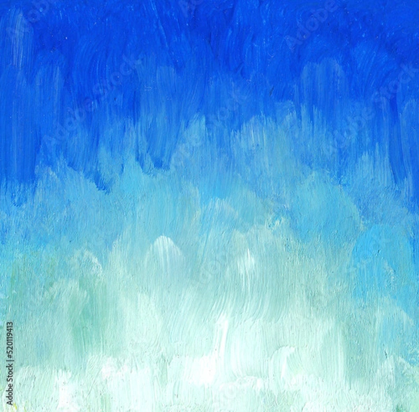 Obraz 青色のアート背景　絵の具