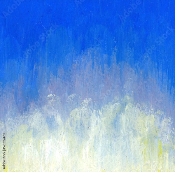 Obraz 青色のアート背景　絵の具