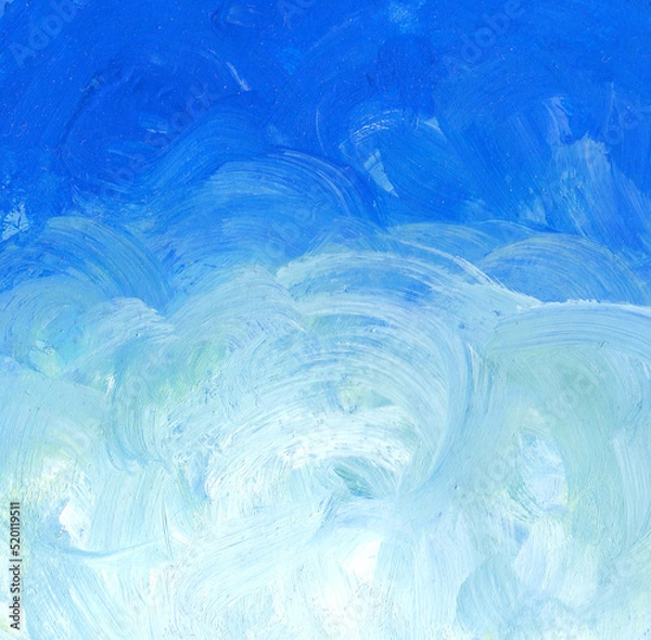 Obraz 青色のアート背景　絵の具