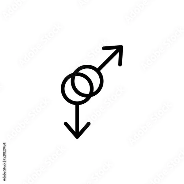 Fototapeta Gender Icon Sign Vector Isolated on White Artboard