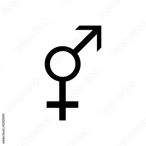 Fototapeta Gender Icon Sign Vector Isolated on White Artboard