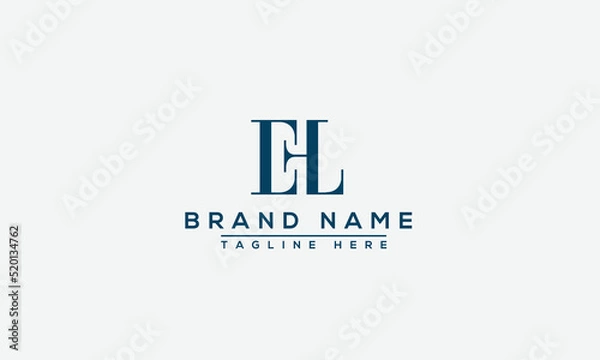 Obraz Logo design letter EL . Elegant modern. Vector template.
