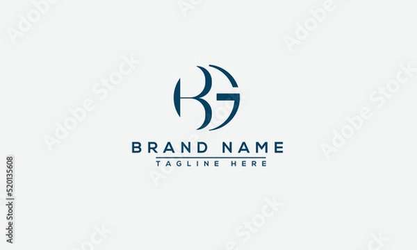 Obraz Logo design letter BG . Elegant modern. Vector template.