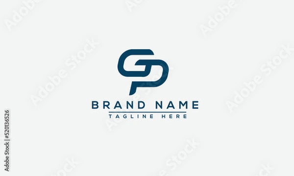 Obraz Logo design letter GP . Elegant modern. Vector template.