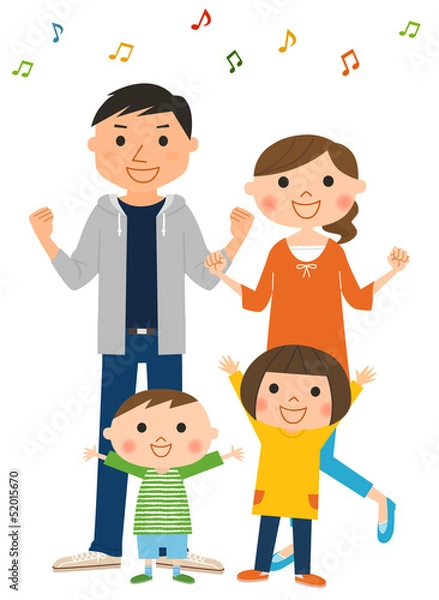 Fototapeta ４人家族