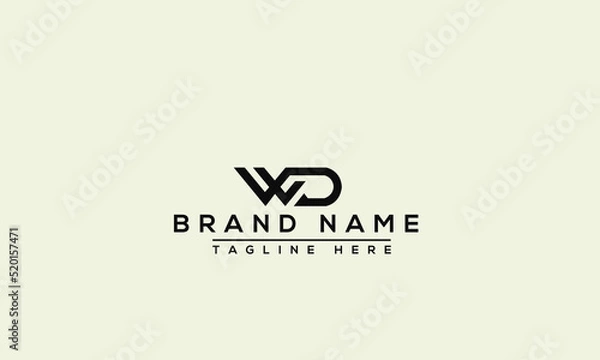Obraz Logo design letter WD . Elegant modern. Vector template.
