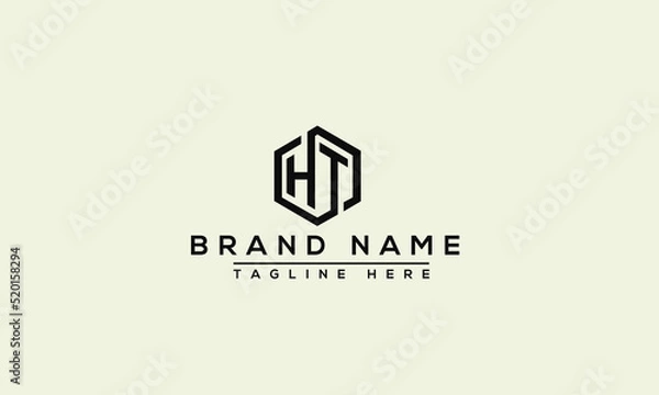 Obraz Logo design letter HT . Elegant modern. Vector template.