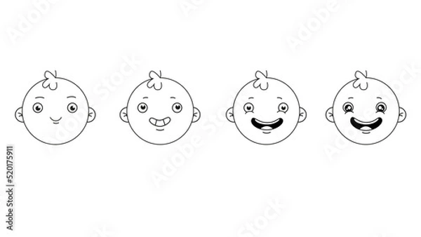 Obraz Black and white baby's emotions 