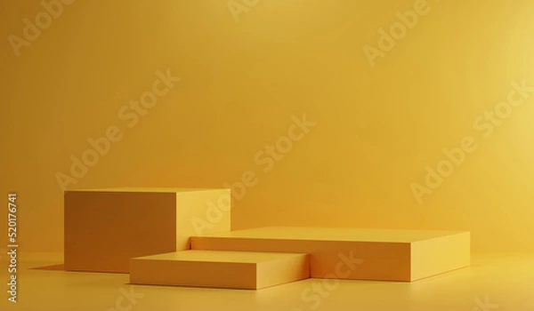 Fototapeta 3d background products Show pedestal scenes with geometric platforms white background. with podium. Stand to display cosmetic products on stage. 3D rendering.