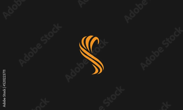 Obraz LETTER S LOGO DESIGN WITH NEGATIVE SPACE EFFECT FOR ILLUSTRATION USE
