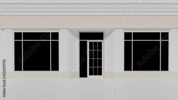 Fototapeta Front Store Shop White 