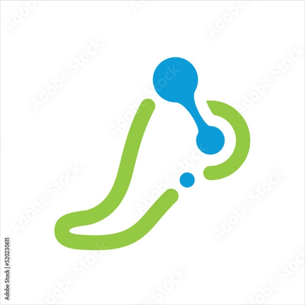 Obraz Vector Creative Foot Technology DNA Logo Design Symbol Icon Template Illustrations